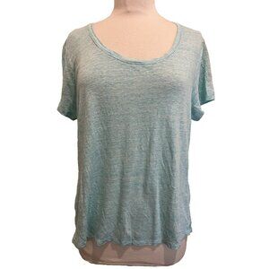 Tommy Bahama linnea linen perfect tee Aquarius heather size Large New w tags